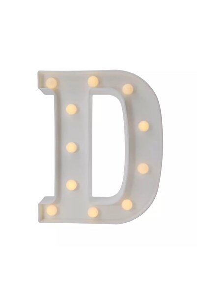 DogusDeco D Harfi Işıklı Led Harf Dekoratif Aydınlatma Büyük Boy
