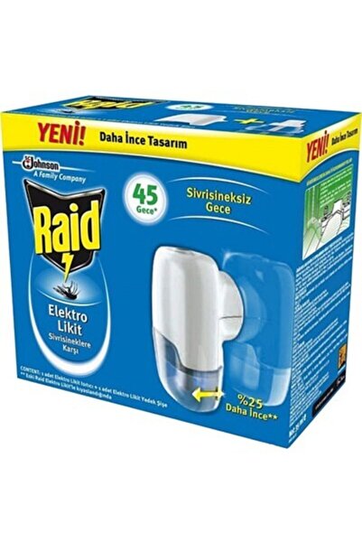 Raid Sivrisineklere Karşı Elektro Likit Cihaz Ve 1 Yedek 45 Gece ( Skt: 2023)
