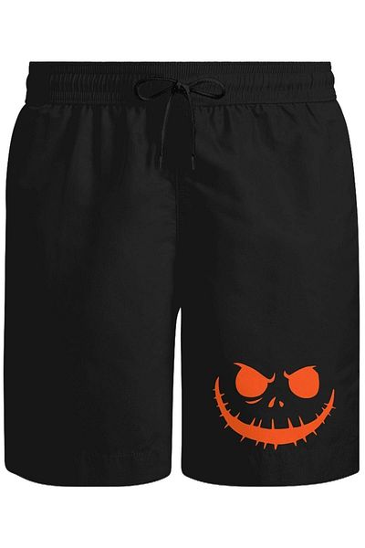 HobyUsa Μαύρο σορτς Halloween Halloween