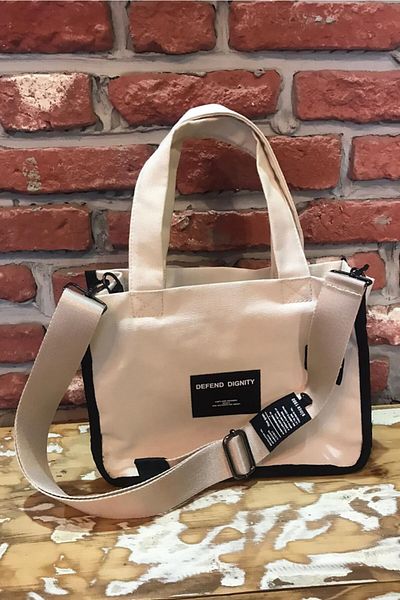 HNB Bone Black Canvas Women's Tote Bag