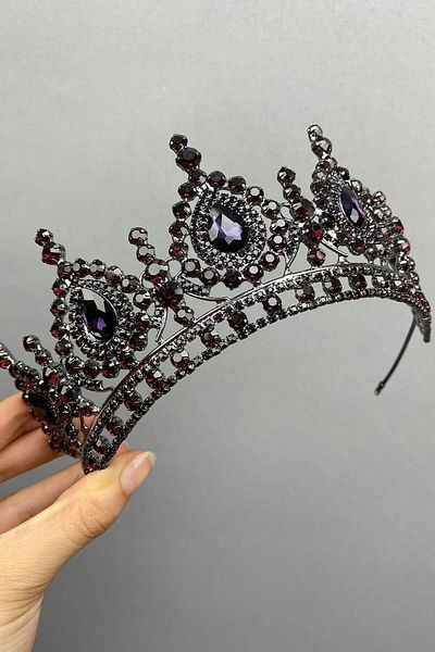 Hobigram Ahu Model Purple Henna and Bridal Crown - تصميم خاص، إكسسوار، إنتاج عالي الجودة، طراز مذهل