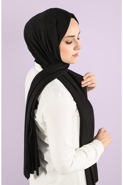 e-Giyim Women's Black Combed Shawl