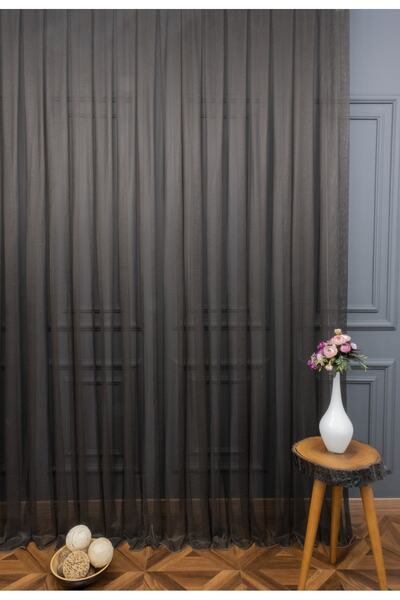 Esse Home Пряма тюлева штора Грек коричнева 450x250 щільна складка 1/3