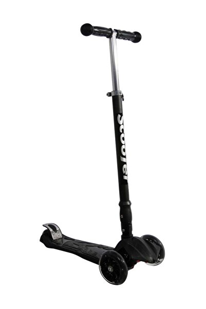 Genel Markalar Işıklı Tekerlekli Scooter Siyah