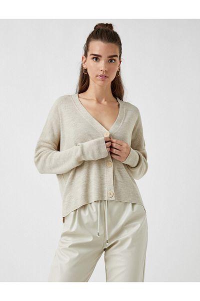 Koton Ζακέτα Crop με κουμπιά