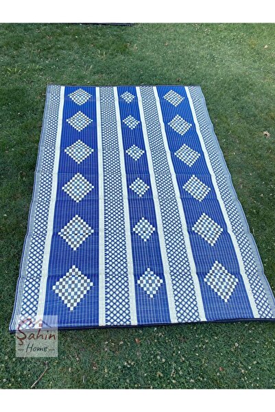 Şahinhome Plastik Hasır Savan Piknik Kilimi Cami Hasırı 180x270 Mavi