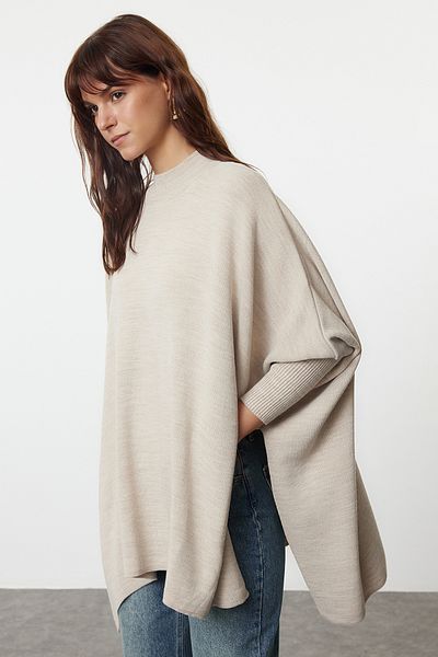Trendyol Collection Pulover din tricotaje din piatră cu guler vertical - TWOAW25KZ00336