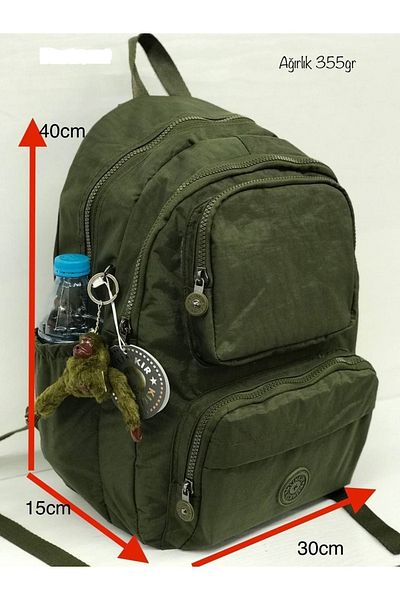 Klinkır Multi-compartment, large-volume, rainwater-repellent fabric backpack suitable for school