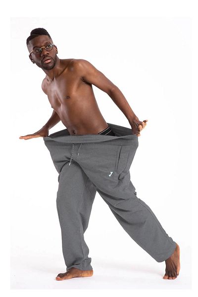 KissBump Men's Large Size Sweatpants Pockets Zippered Pocket Large Size