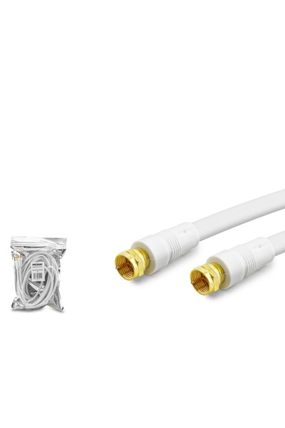 Rose Rc-24-5 Iki Ucu F Konnektörlü Pres Baskı Tv Kablo 5m Beyaz