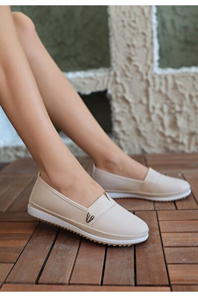 Moka Shopin Beige Color Mokashopin Gtay Ballerina Shoes