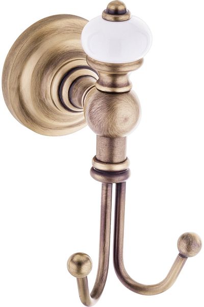 İSAOĞLU YAPI Vintage Design Brass Material Stainless Hanger - Antique Gold Bathroom Antique