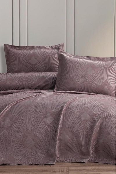 Çeyiz Diyarı Firdevs Single Pique Set - 2 Pieces, 180x240 Powder