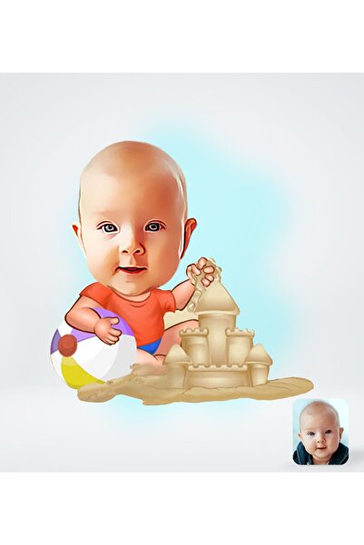 Bk Gift Kişiye Özel Tatilci Çocuk Karikatürlü Sosyal Medya Dijital Profil Fot...