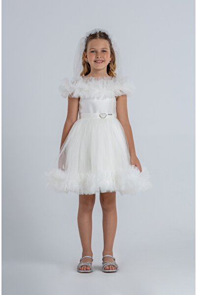 MONİTA Kalp Detaylı Kız Çocuk Abiye Elbise