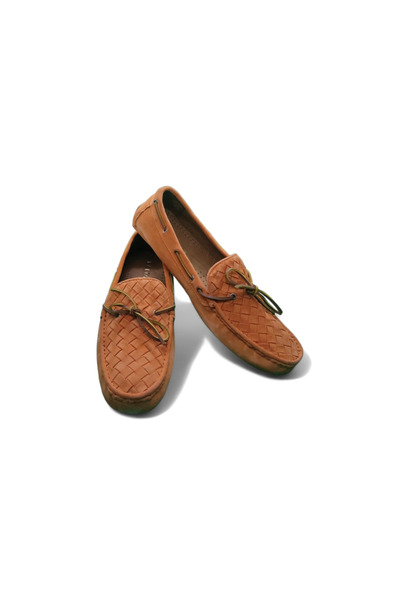 Baliz Men's Suede Loafer - Orange, Genuine Leather Shoes