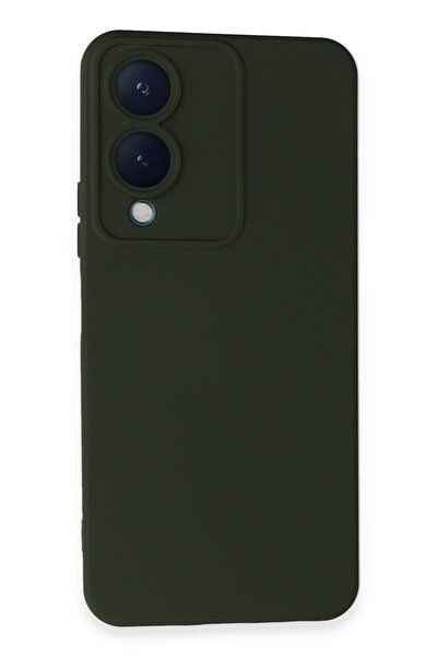 Hatreds Vivo Y17S Uyumlu İçi Kadife Mat Renkli Kamera Korumalı Kılıf - Koyu Y...