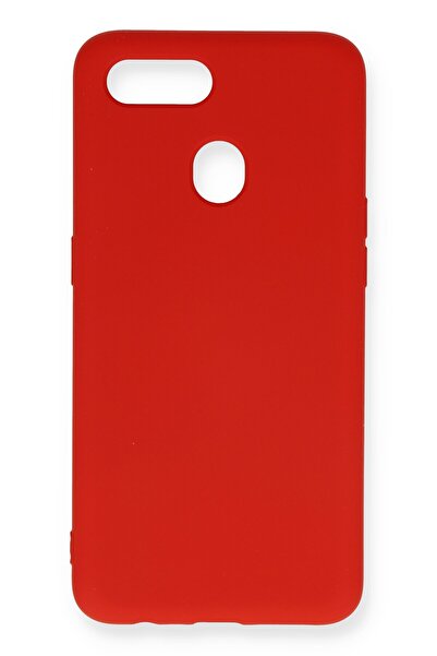 Hatreds Oppo A12 Uyumlu İçi Kadife Mat Renkli Kamera Korumalı Kılıf - Kırmızı