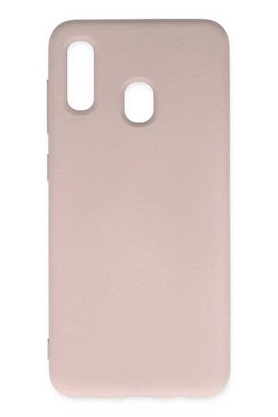 Hatreds Galaxy A30 Uyumlu İçi Kadife Mat Renkli Kamera Korumalı Kılıf - Pudra
