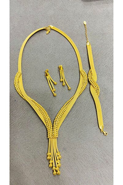 Midyat Artuklu Gümüşçülük Dorica Modeli Gümüş Altın Kaplama  Set