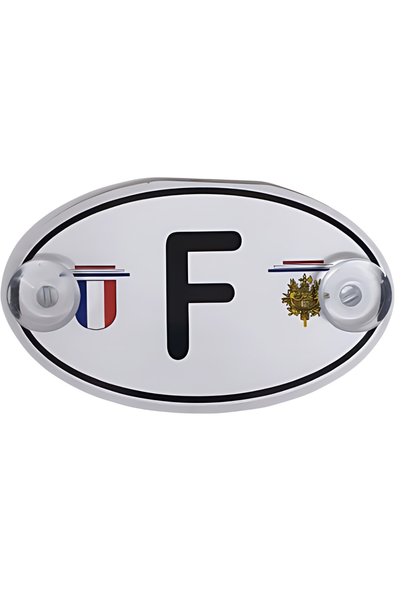 HMNL FRANSA F Harfi Cam Süsü Pleksi Vantuzlu Arma