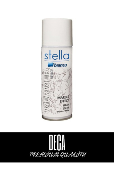 Bianca Stella Mermer Efekti Spreyi 200ml  Siyah-Beyaz-Altın-Bakır-Gümüş
