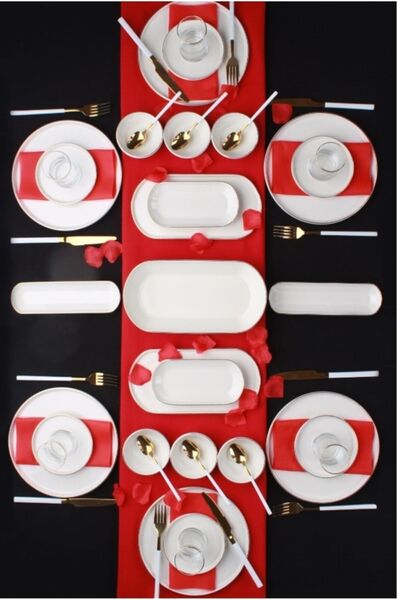 Paşham AVM Acar 6 Kişilik 31 Parça Gold Detaylı Kahvaltı Takımı