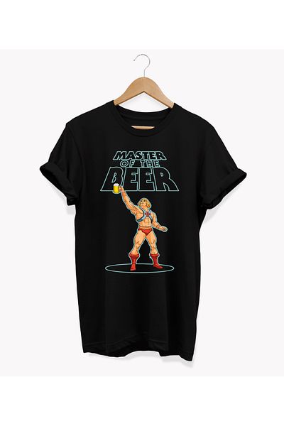 remonz Heeman Beer Pattern - 100% βαμβακερό μπλουζάκι με λαιμόκοψη μεγάλου μεγέθους