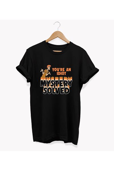 remonz Μυστήριο Λύθηκε Τυπωμένο Μπλουζάκι Oversize Crew Neck 100% Cotton Plus Size