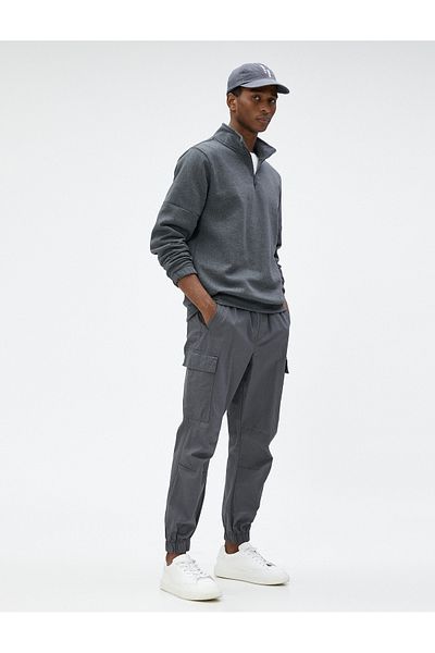 Koton 4wam70122mk Herren-Sweat Anthrazit