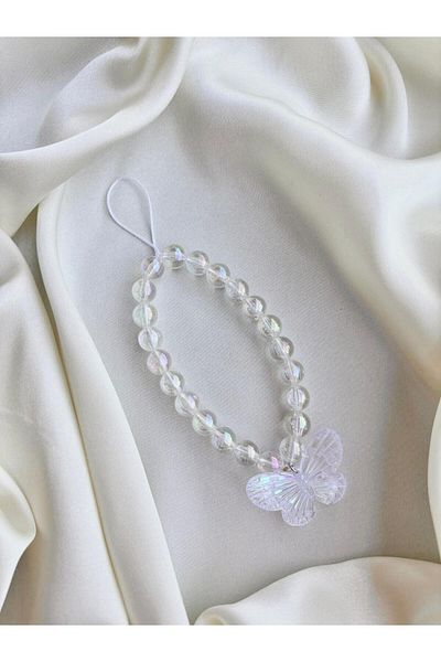 PEONY - peonyofficiall Janjan Transparent Butterfly Bubble Ball Phone Lanyard