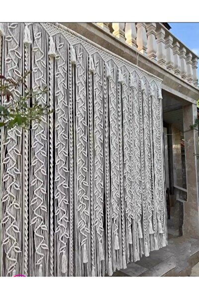 EdaTasarım Makrome Perde Yapraklı Model