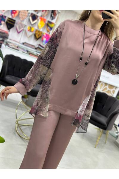 Levidor - Комплект з візерунчастими шифоновими брюками