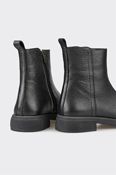 Elle Shoes Siyah Deri Kadın Günlük Bot