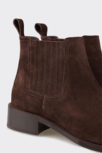 Elle Shoes Kahve Deri Kadın Klasik Bot