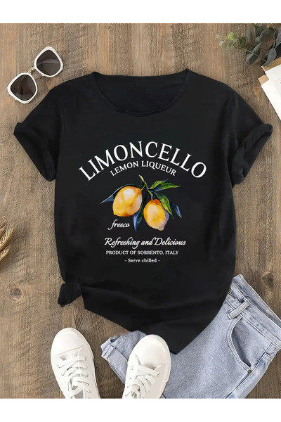 GALASHOP LIMONCELLO Limon baskılı tişört