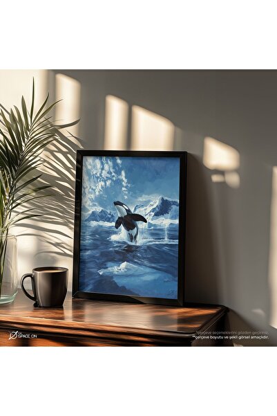 For Space On Hayvanlar Serisi -  ORKA KATİL BALİNA (Çerçeveli Manzaralı Estet...