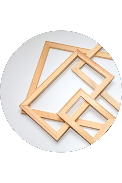 HDART 3lü Set 30x20 - 40x30 - 50x40 Tuval Şasesi Kasnak Punch Nakış Için Ahşa...