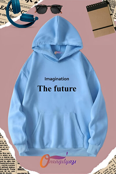 oneagılyazı THE FUTURE BASKEDİT cu glugă SWEATSHİRT