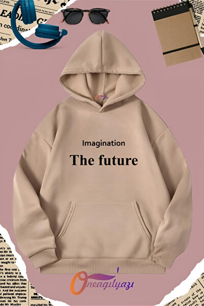 oneagılyazı THE FUTURE BASKEDİT cu glugă SWEATSHİRT