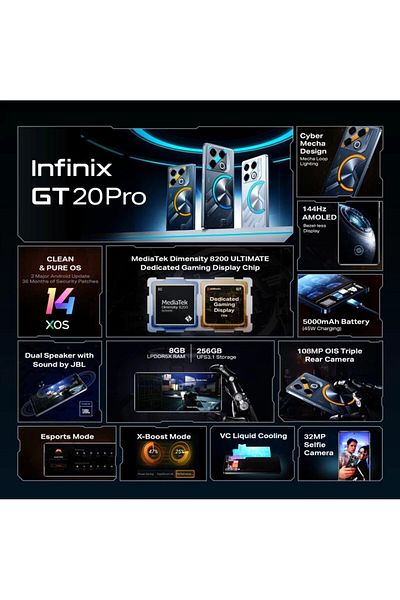 INFINIX GT20 Pro Dual SIM 12+12GB RAM 256GB 5G Mecha Orange