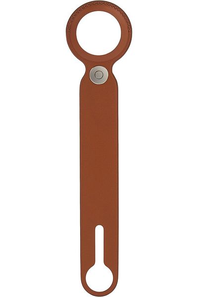 Apple AirTag Leather Loop Saddle Brown