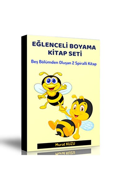 Enine Boyuna Eğitim Fun Coloring Book Set (2 Spiral Books)