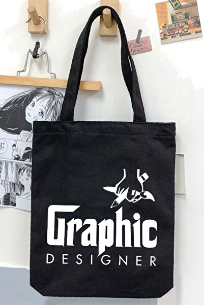 Darkhane Black Unisex Gabardine Canvas Bag - Graphic Designer