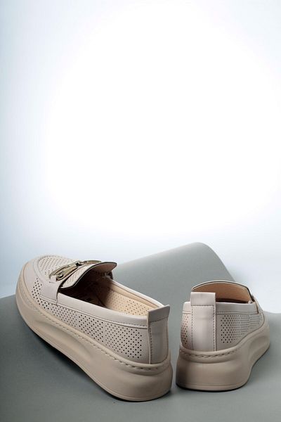 ayakkabiyolla Orthopedic Women's Shoes - Gold Ornamental Detailed, Thermo Sole