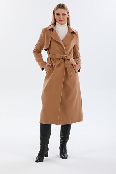 Pitti Women's Camel Windbreaker Coat