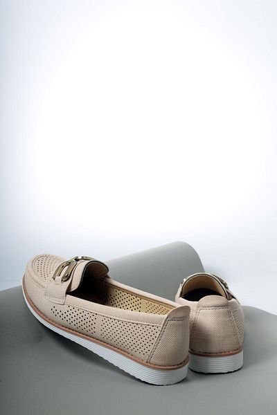 ayakkabiyolla Orthopedic Women's Shoes - Gold Belt Detailed