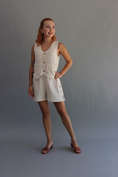 ASC SUN Buttoned Muslin Vest