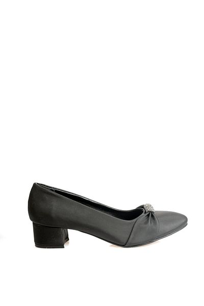 ayakkabiyolla Stone Detailed Short Square Heel Shoes