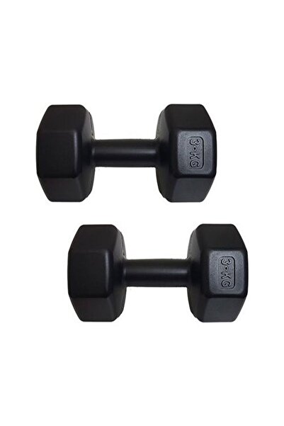 ARBEN TEDARİK 3x2 Dambıl Siyah Set Dumbell Toplam 6 Kg